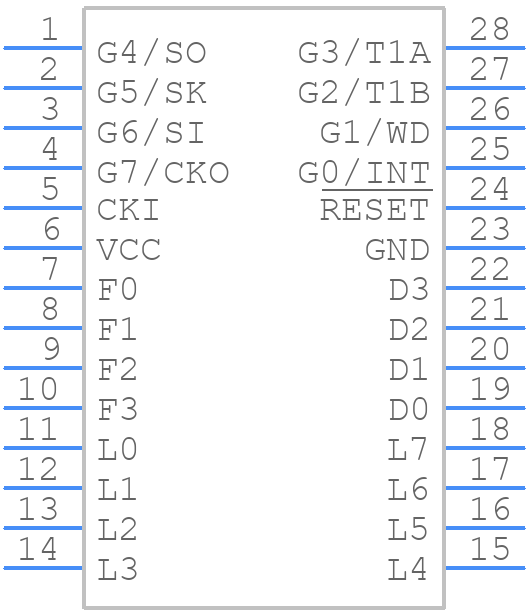 COP8SAA728M8 - Texas Instruments - PCB symbol