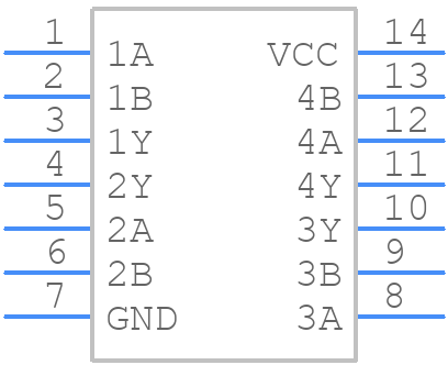 CD74HC7266M96G4 - Texas Instruments - PCB symbol