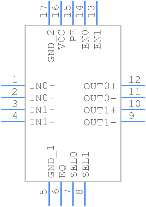 DS25CP102TSQX/NOPB - Texas Instruments - PCB symbol