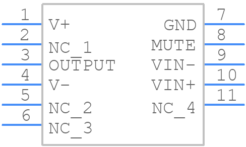 LM3876T - Texas Instruments - PCB symbol