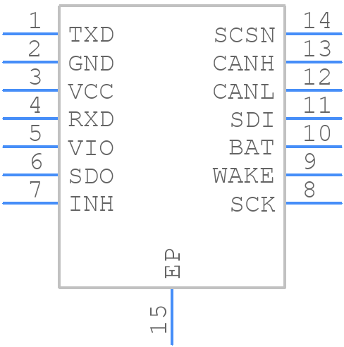 TJA1145TK/FDJ - NXP - PCB symbol
