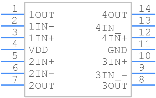 TLC1079IDR - Texas Instruments - PCB symbol