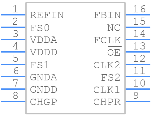 MK1575-01GLFTR - Renesas Electronics - PCB symbol