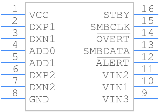 MAX6656MEE+ - Analog Devices - PCB symbol