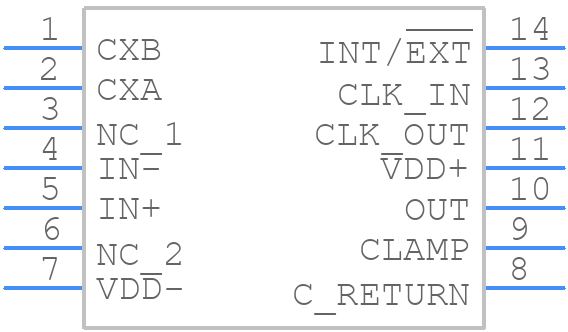 TLC2652AI-14D - Texas Instruments - PCB symbol