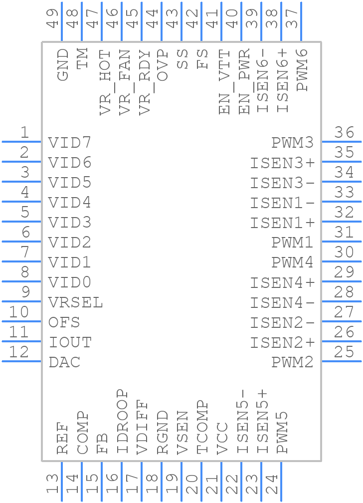 ISL6327AIRZ-T - Renesas Electronics - PCB symbol