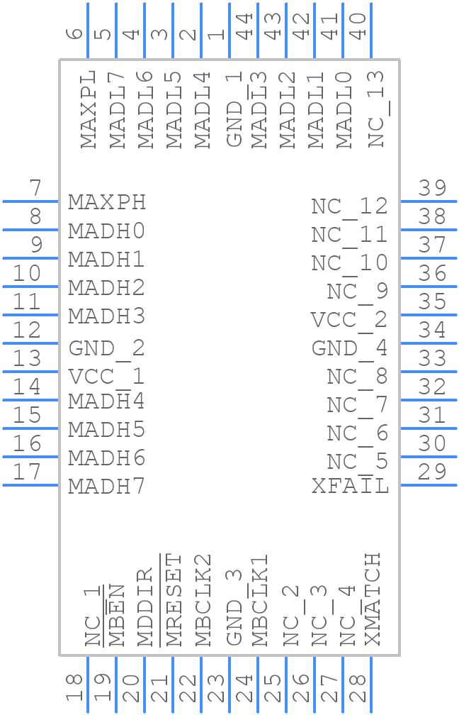 TMS380SRAFNL - Texas Instruments - PCB symbol