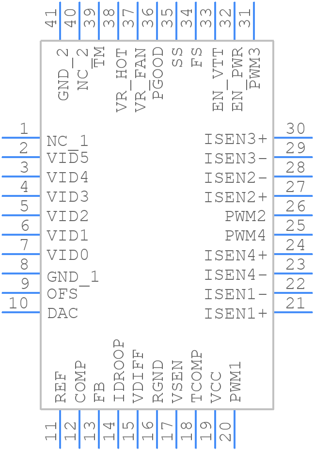 ISL6316IRZ-TS2705 - Renesas Electronics - PCB symbol