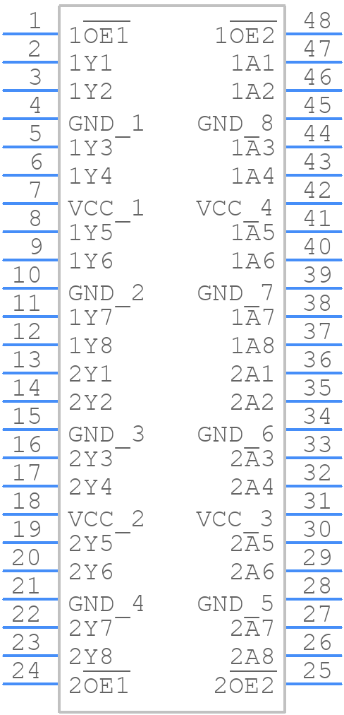 SN74LVCH16541ADLR - Texas Instruments - PCB symbol