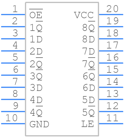 SN74AC533PWRE4 - Texas Instruments - PCB symbol