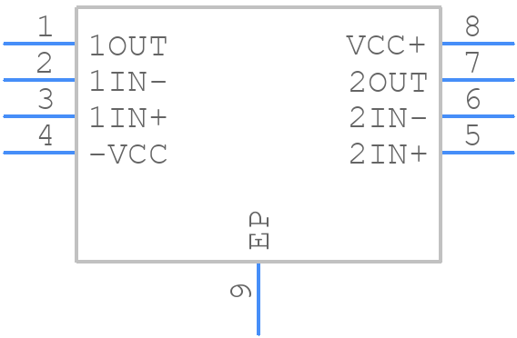 THS4052IDGN - Texas Instruments - PCB symbol