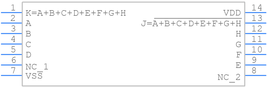 CD4078BEE4 - Texas Instruments - PCB symbol