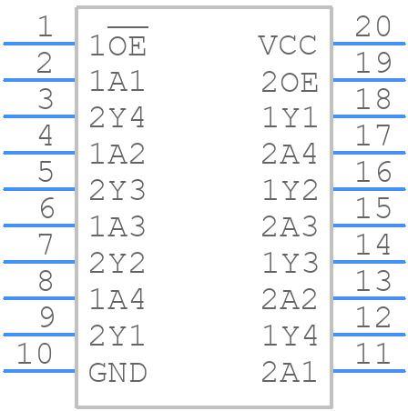 SN74BCT2241DWG4 - Texas Instruments - PCB symbol