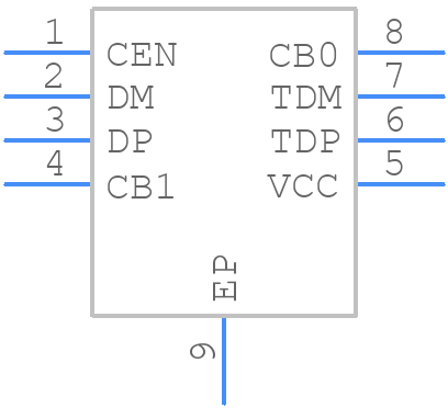 MAX14604ETA+T - Analog Devices - PCB symbol