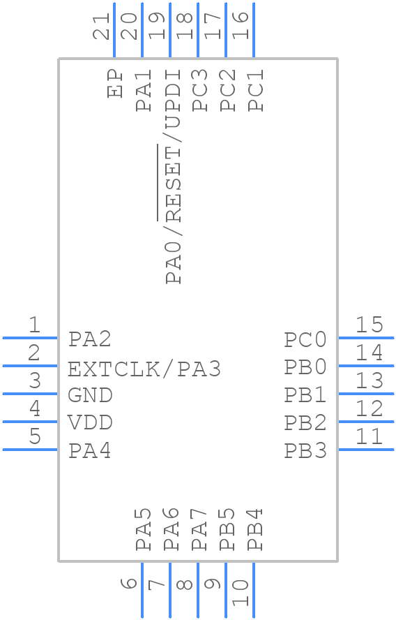 ATTINY406-MFR - Microchip - PCB symbol