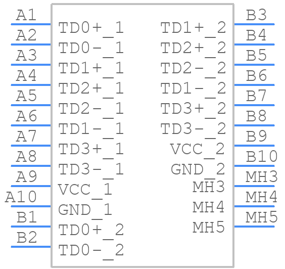 HFJ12-1G01ERL - Halo Electronics - PCB symbol