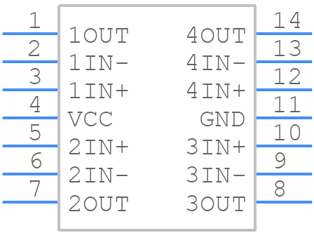 TLV3404CPWR - Texas Instruments - PCB symbol