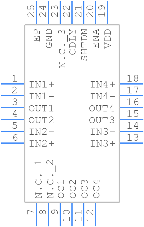 MAX34406HETG+ - Analog Devices - PCB symbol