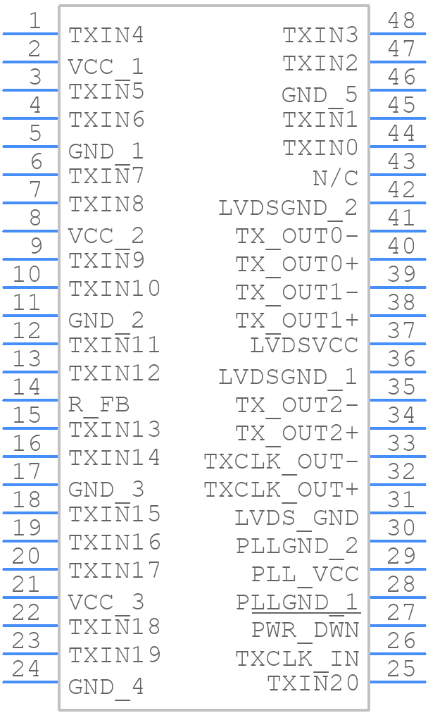 DS90C365AMTX/NOPB - Texas Instruments - PCB symbol