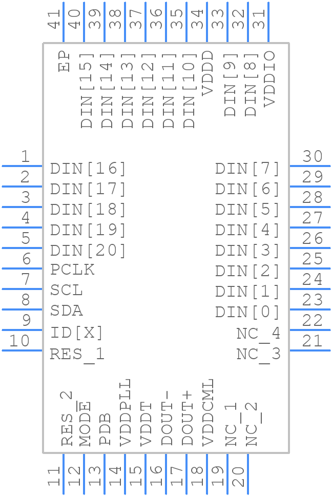 DS90UR903QSQ/NOPB - Texas Instruments - PCB symbol