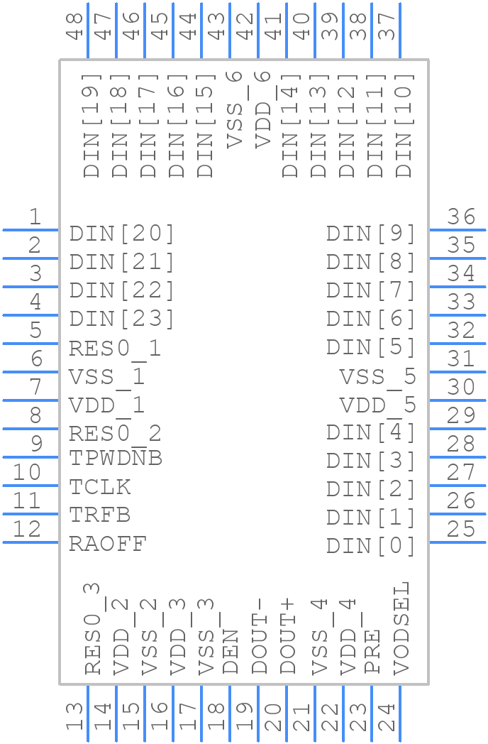 DS90UR241IVSX/NOPB - Texas Instruments - PCB symbol