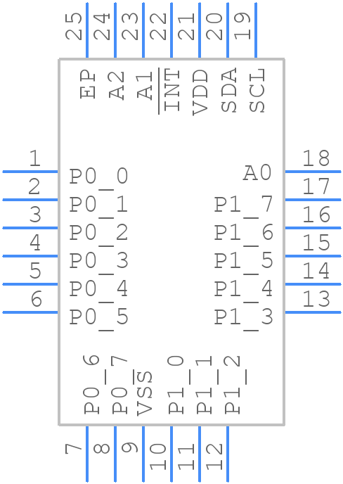 PCA9555AHF - NXP - PCB symbol