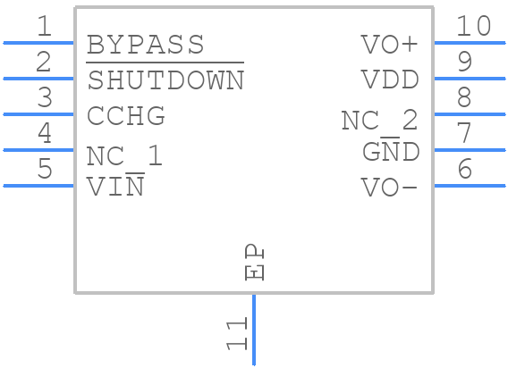 LM4951ASDX/NOPB - Texas Instruments - PCB symbol