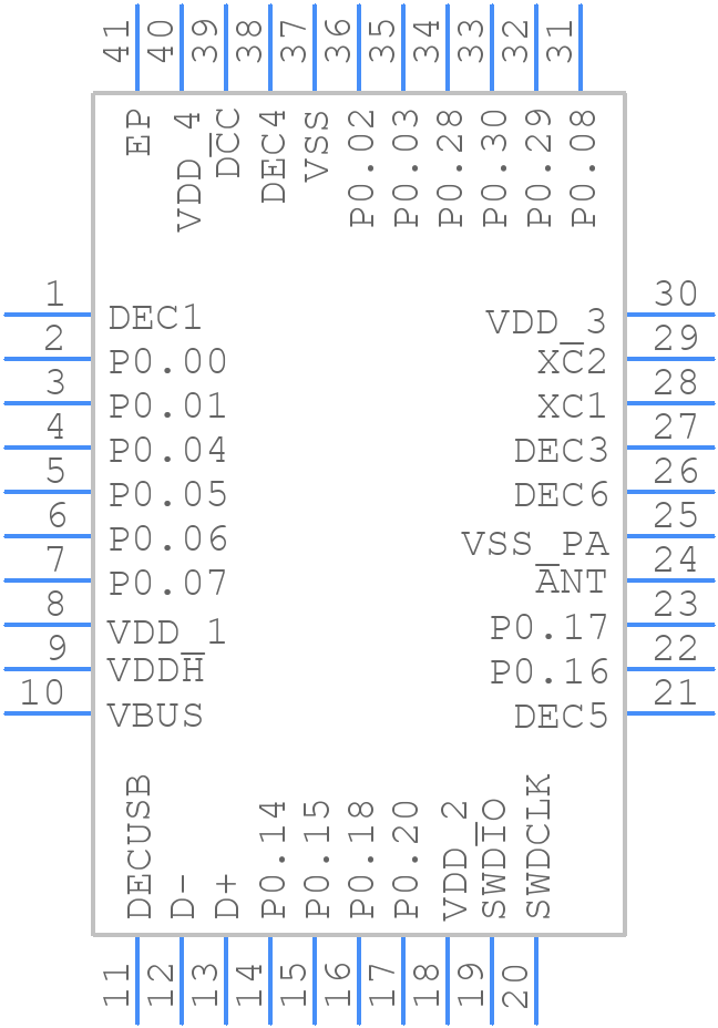 nRF52820-QDAA-R - Nordic Semiconductor - PCB symbol