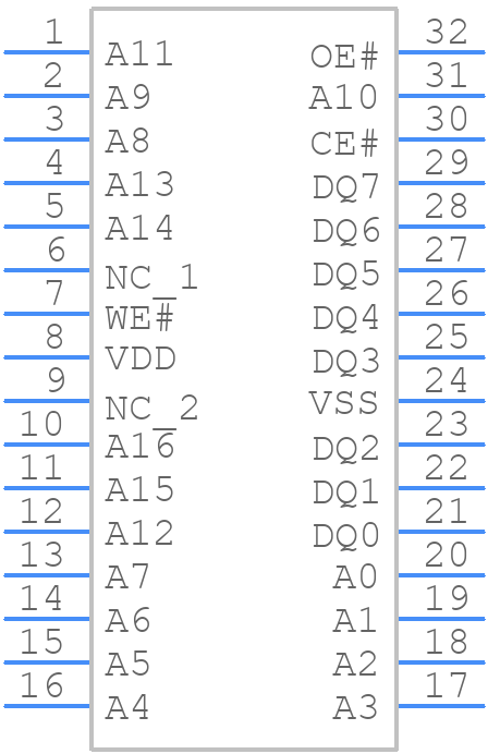 SST39LF010-55-4I-WHE - Microchip - PCB symbol