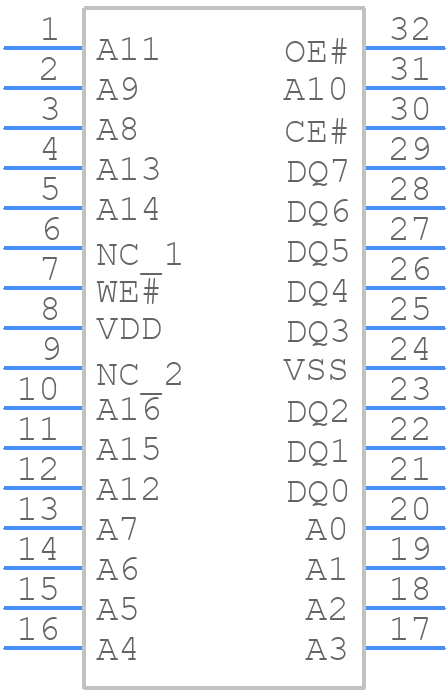 SST39LF010-45-4C-WHE - Microchip - PCB symbol