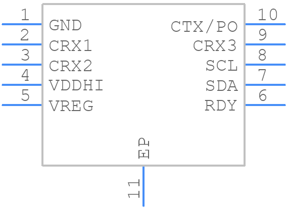 IQS263A-0-DNR - Azoteq - PCB symbol
