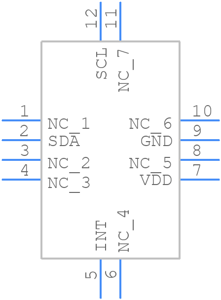 MXC6655XA - MEMSIC - PCB symbol