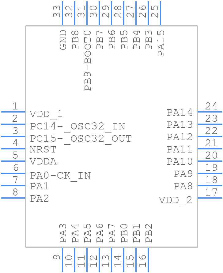 STM32L011K4U6TR - STMicroelectronics - PCB symbol