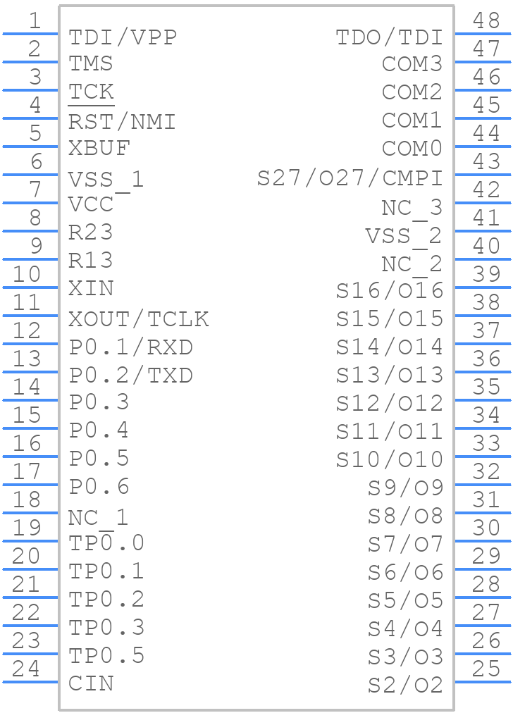 MSP430P315SIDLR - Texas Instruments - PCB symbol