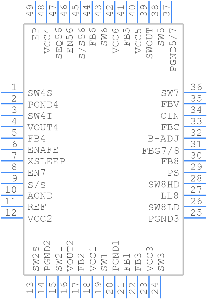TPS65530RSLT - Texas Instruments - PCB symbol