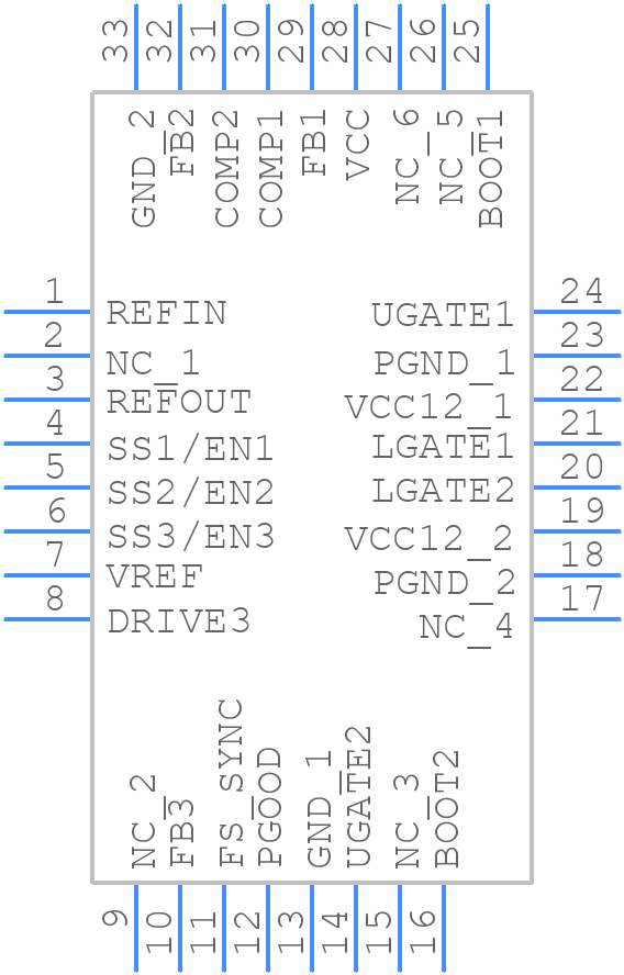 ISL6534CRZ-T - Renesas Electronics - PCB symbol