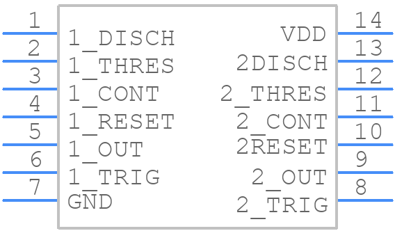 TLC556IDRG4 - Texas Instruments - PCB symbol