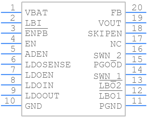 TPS61107PW - Texas Instruments - PCB symbol
