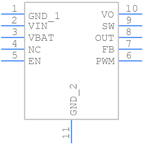 TPS61166DSKR - Texas Instruments - PCB symbol