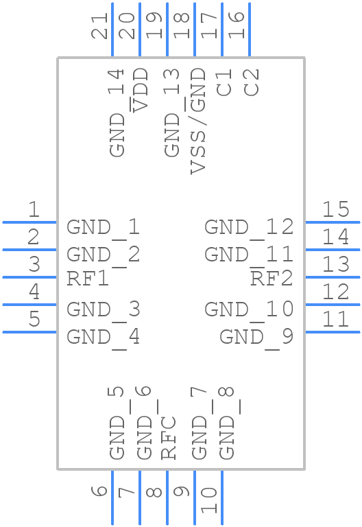 PE4256MLIAA-Z - Peregrine Semiconductor - PCB symbol