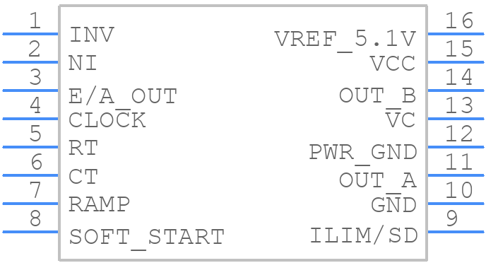 UC2825DWG4 - Texas Instruments - PCB symbol