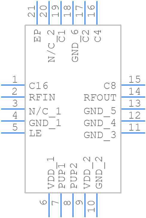 DAT-31A-PP+ - Mini-Circuits - PCB symbol