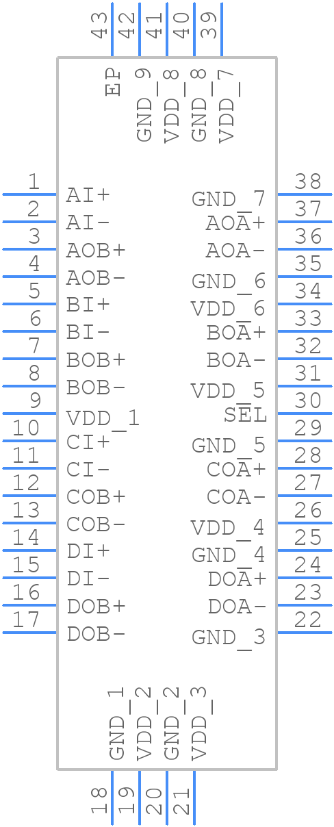 PI3PCIE3415AZHEX - Diodes Incorporated - PCB symbol