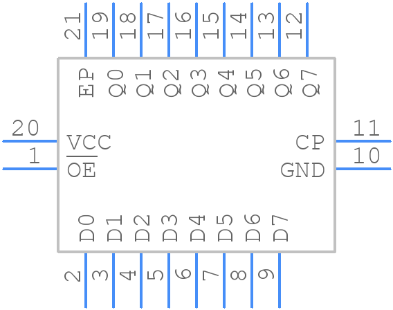 74ALVC574BQ,115 - Nexperia - PCB symbol