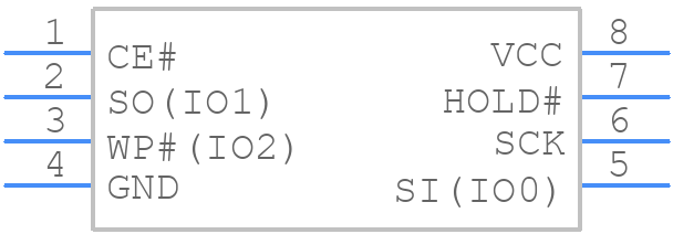 IS25LP080D-JBLE - Integrated Silicon Solution Inc. - PCB symbol