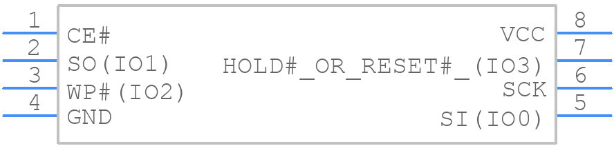 IS25LP080D-JNLE-TR - Integrated Silicon Solution Inc. - PCB symbol