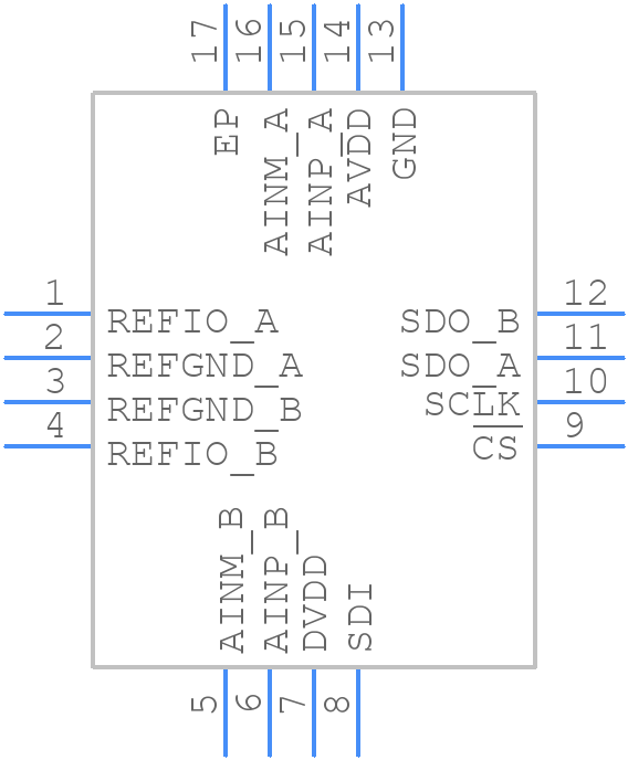 ADS8355IRTET - Texas Instruments - PCB symbol