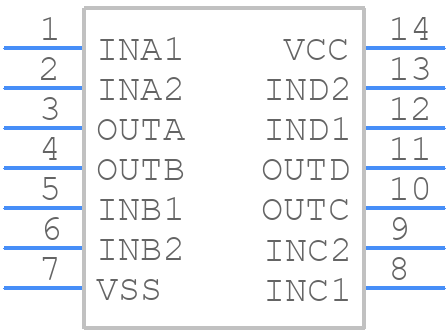 CD4001BCN - Texas Instruments - PCB symbol