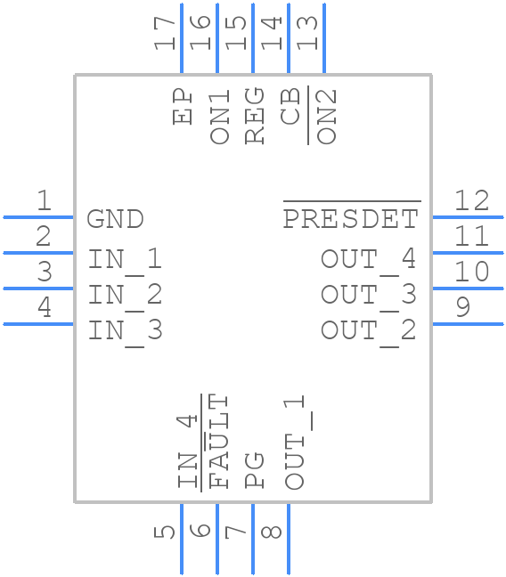 MAX5976AETE+T - Analog Devices - PCB symbol