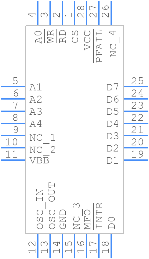 DP8573AVX/NOPB - Texas Instruments - PCB symbol